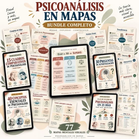 77 Mapas Mentales Visuales de Psicoanálisis con 4 bonos incluidos